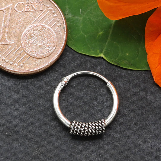 Ohrschmuck ausgefallen 925 Silber Creole