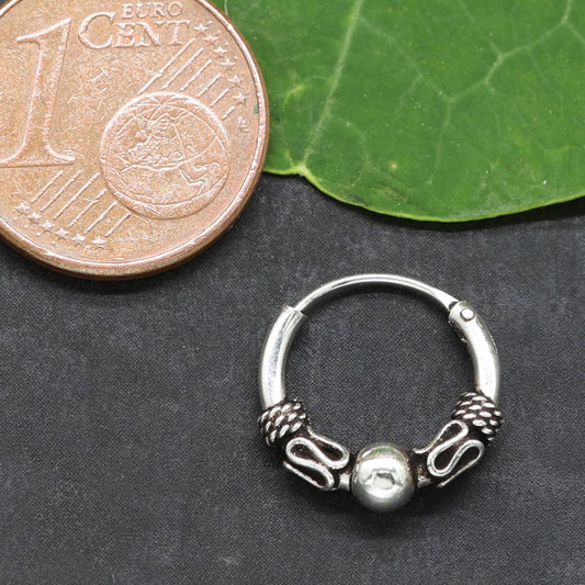 Creole Verzierung Siuber Kugel Ohrschmuck