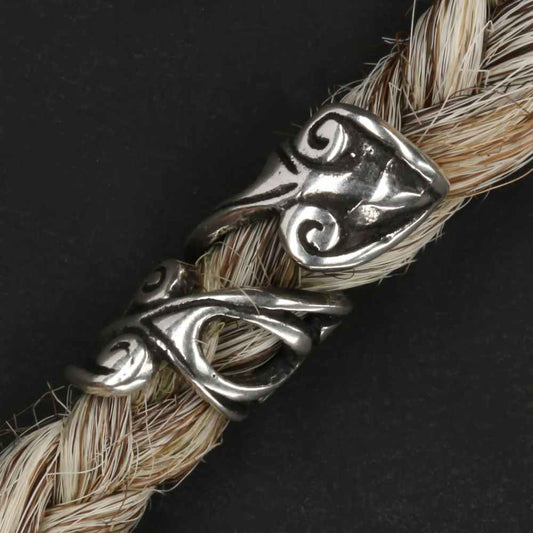 Wikinger Haarschmuck Bartperle edler 925er Silber Bartschmuck