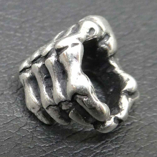 Bartschmuck Skelett Hand Silber Gothikschmuck