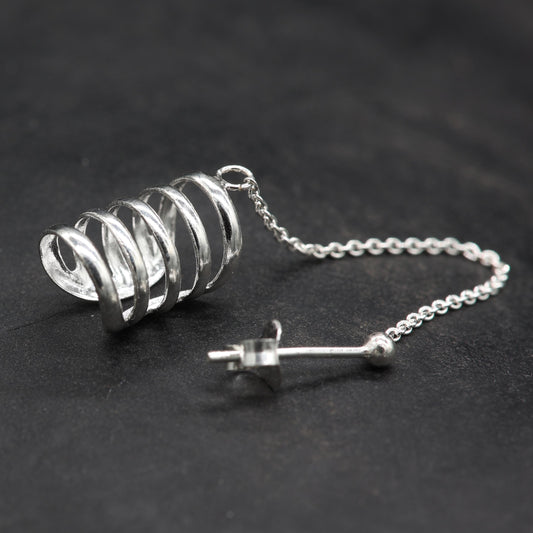 Ohrschmuck Silber 5er-ringe Ohrklemme mit Ohrstecker 