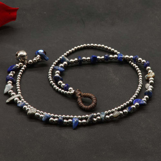 Fußkette Lapislazuli Schmuck Modeschmuck alternativ Schmuck