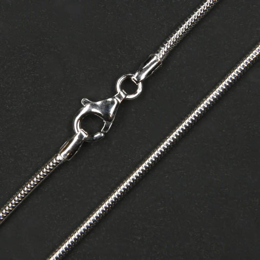 Schlangenkette rodiniert feine Silberkette Damen Halskette Herren