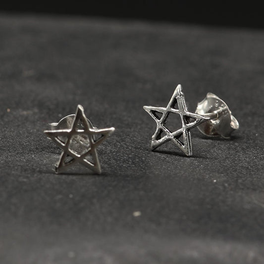 Pentagramm Ohrring Sterlingsilber magischer Drudenfuß Ohrring