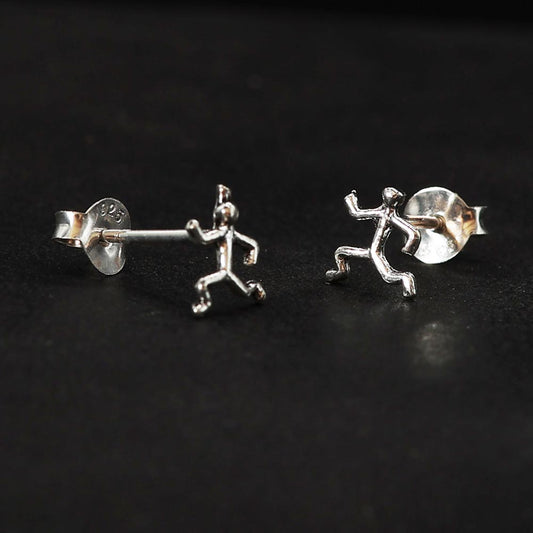 Jogger Ohrstecker Silber Ohrring 925 Sterlingsilber Ohrschmuck