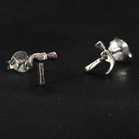 Hammer Ohrstecker Ohrschmuck Silber 925 Handwerker Ohrschmuck