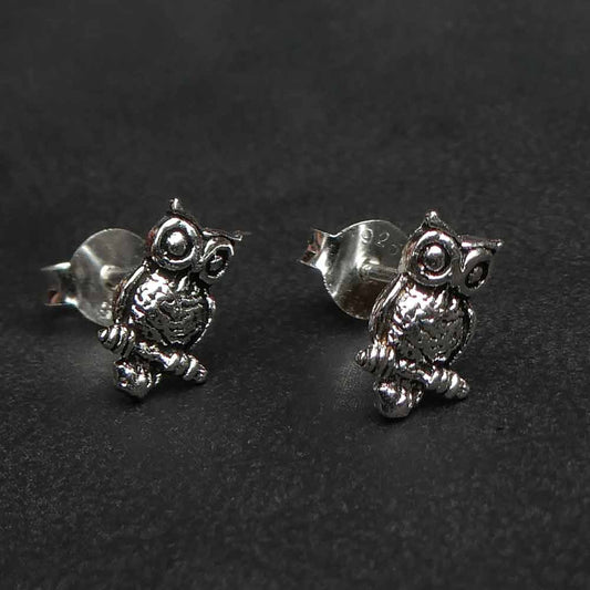 Eulen Ohrstecker Silber Ohrschmuck Ohrring 925