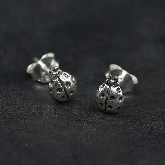 Ohrstecker Silber Marienkäfer ausgefallener Ohrschmuck