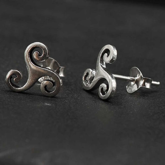 Triskel Ohrstecker 925 Silber keltischer Ohrring hochwertiger Ohrschmuck