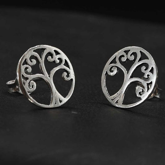 Baum Ohrstecker 925 Silber Ohrschmuck große Ohrringe