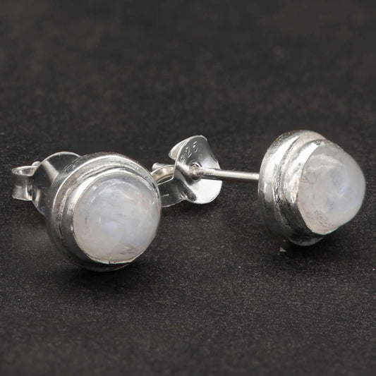 Ohrschmuck mit Edelsteinen Mondstein Ohrstecker Frauen Ohrschmuck