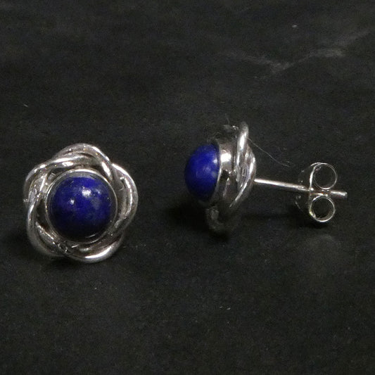 Lapislazuli Edelstein Ohrstecker 925 Siolber Damen Ohrringe edel