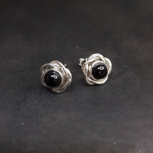  Ohrstecker Onyx 925 Silber gut hautverträglich
