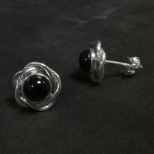 Onyx Ohrstecker 925 Siolber Damen Ohrringe edel