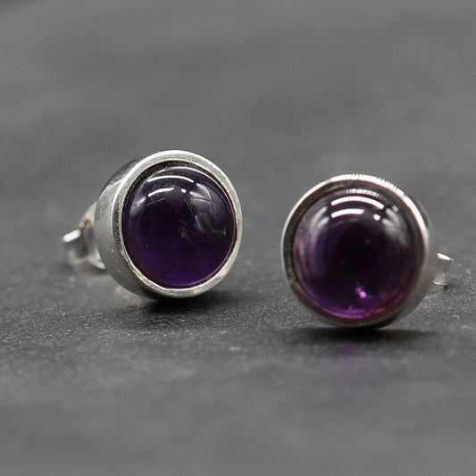 Amethyst Ohrstecker zeitlos 925 Silber Damen Ohrringe edel