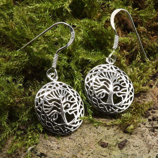 Keltischer Lebensbaum Ohrschmuck Silber 925 Ohrringe