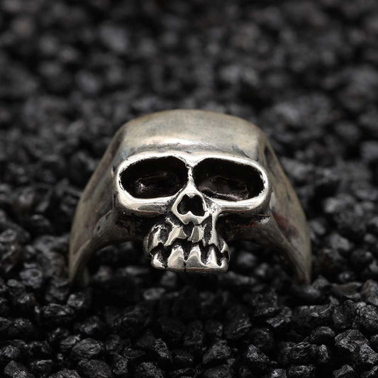 Totenkopf Ring 925 Silber Biker Schmuck massiv groß 