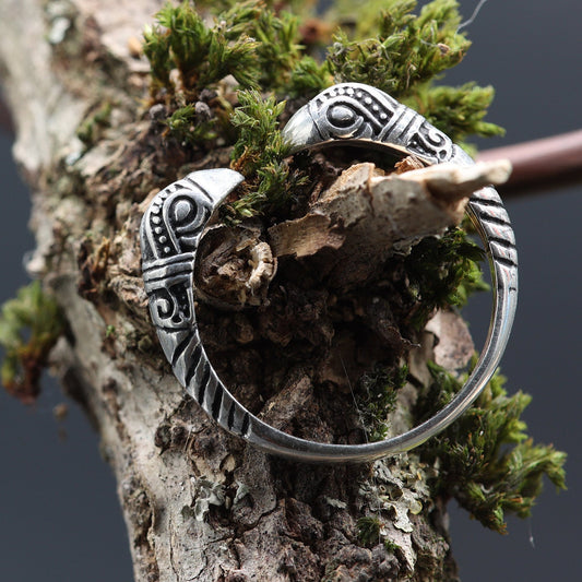 Odins Raben Ring Silber Wikinger Schmuck Silberring