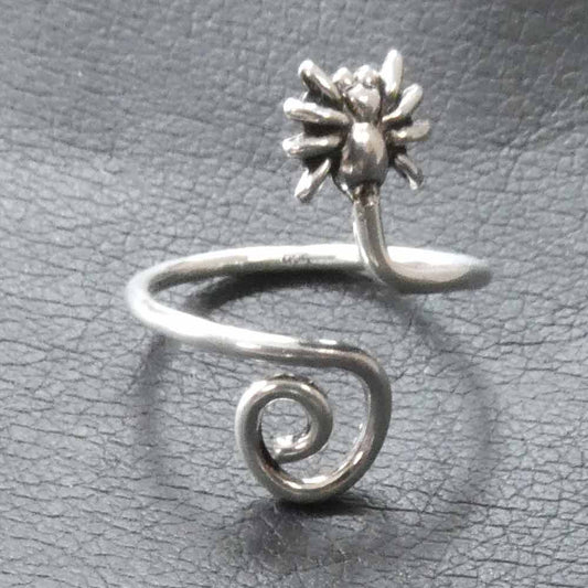 Spinne Zehenring Fußschmuck Silber