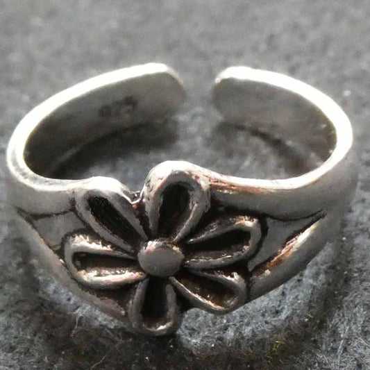 Zehenring Blume 925 Silber Sommer Schmuck Damen
