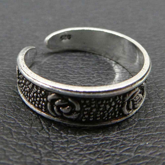 Zehenring Blumen Silber Sommerschmuck