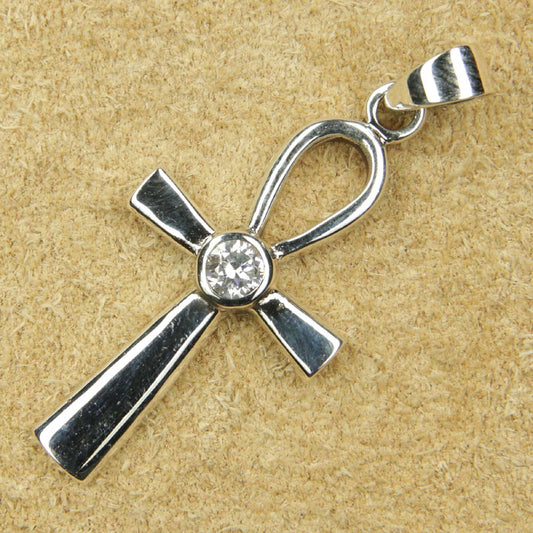 Ankh Schmuck Zirkonia Silber