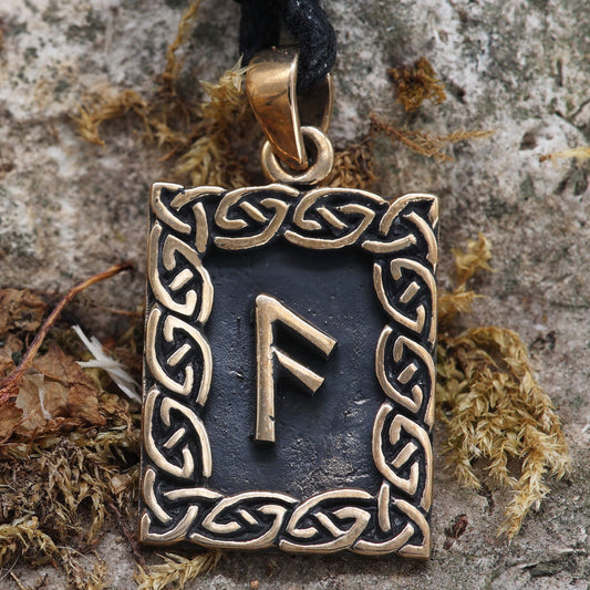 Runen Anhänger ansuz Bronze älteres Futhark Runenschmuck