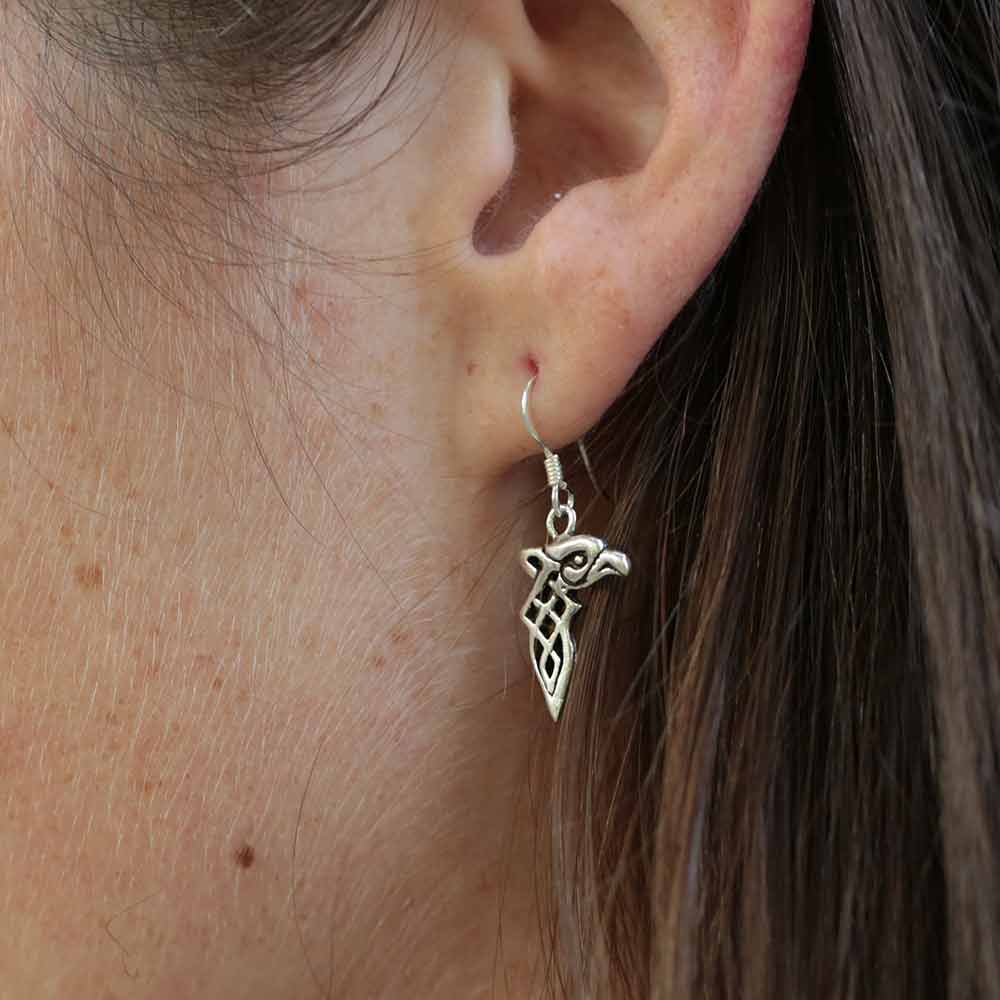 Silberschmuck Ohrringe Odins Raben 925 Silber Ohrschmuck 